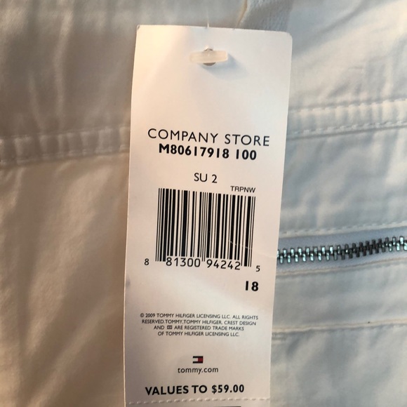 New with tags size 18 Tommy Hilfiger shorts white - Picture 2 of 6